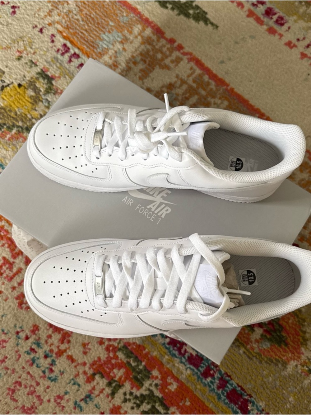 Men’s All White Nike Air Force 1s - Picture 3 of 4